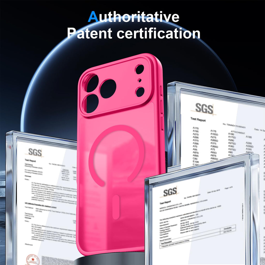 Helssitot Magnetic Matte Case Compatible with iP 17 Pro Max with 2 Anti - Glare Screen Protector, Hard PC Scratch - Resistant, Shockproof, Translucent - ModaPhone