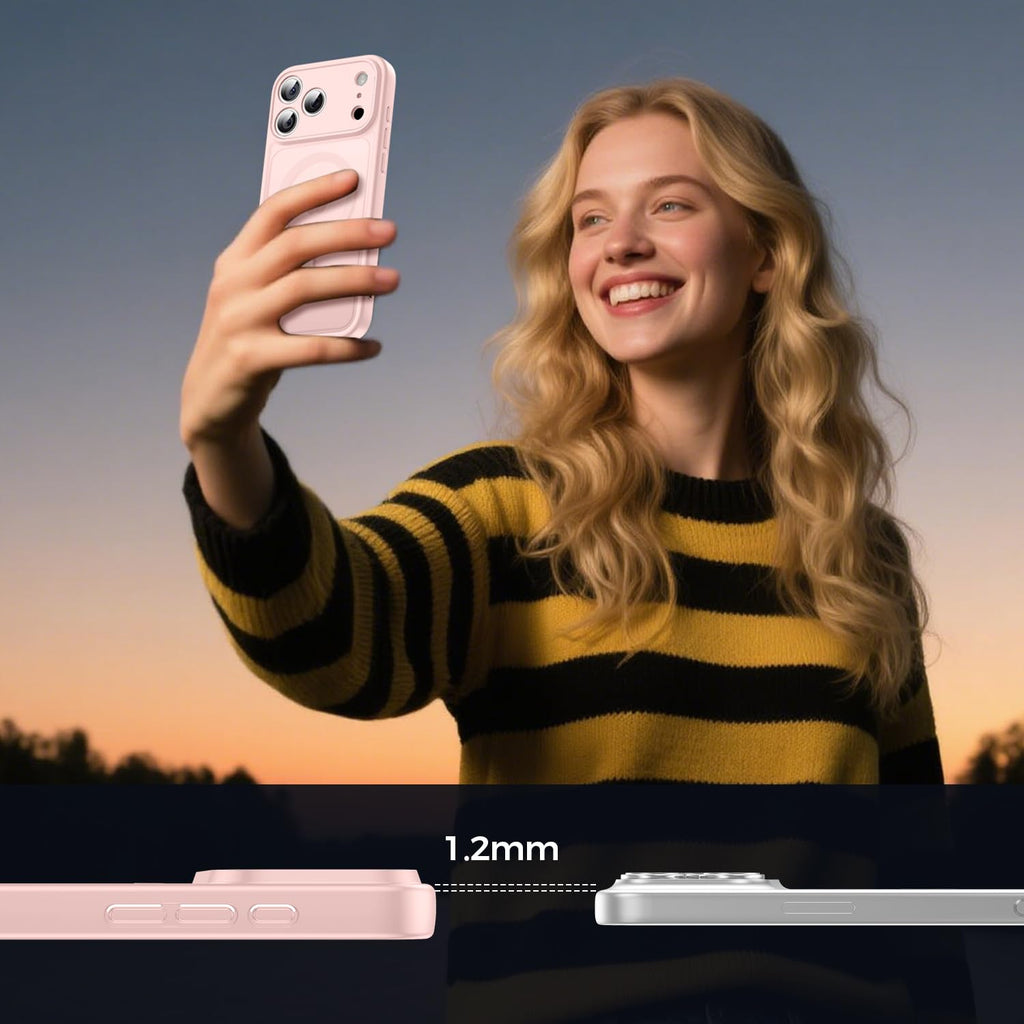 Helssitot Magnetic Matte Case Compatible with iP 17 Pro Max with 2 Anti - Glare Screen Protector, Hard PC Scratch - Resistant, Shockproof, Translucent - ModaPhone