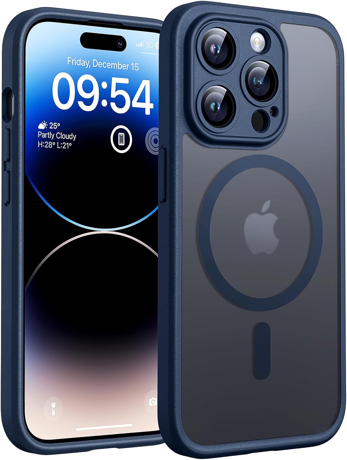 TOCOL Coque Magnétique pour iPhone 17 Pro Max 6,9 Pouces, Compatible avec MagSafe, Anneau Magnétique Intégré, Protection de l'objectif améliorée, Coque Mat Translucide Fine Antichoc, Noir - ModaPhone