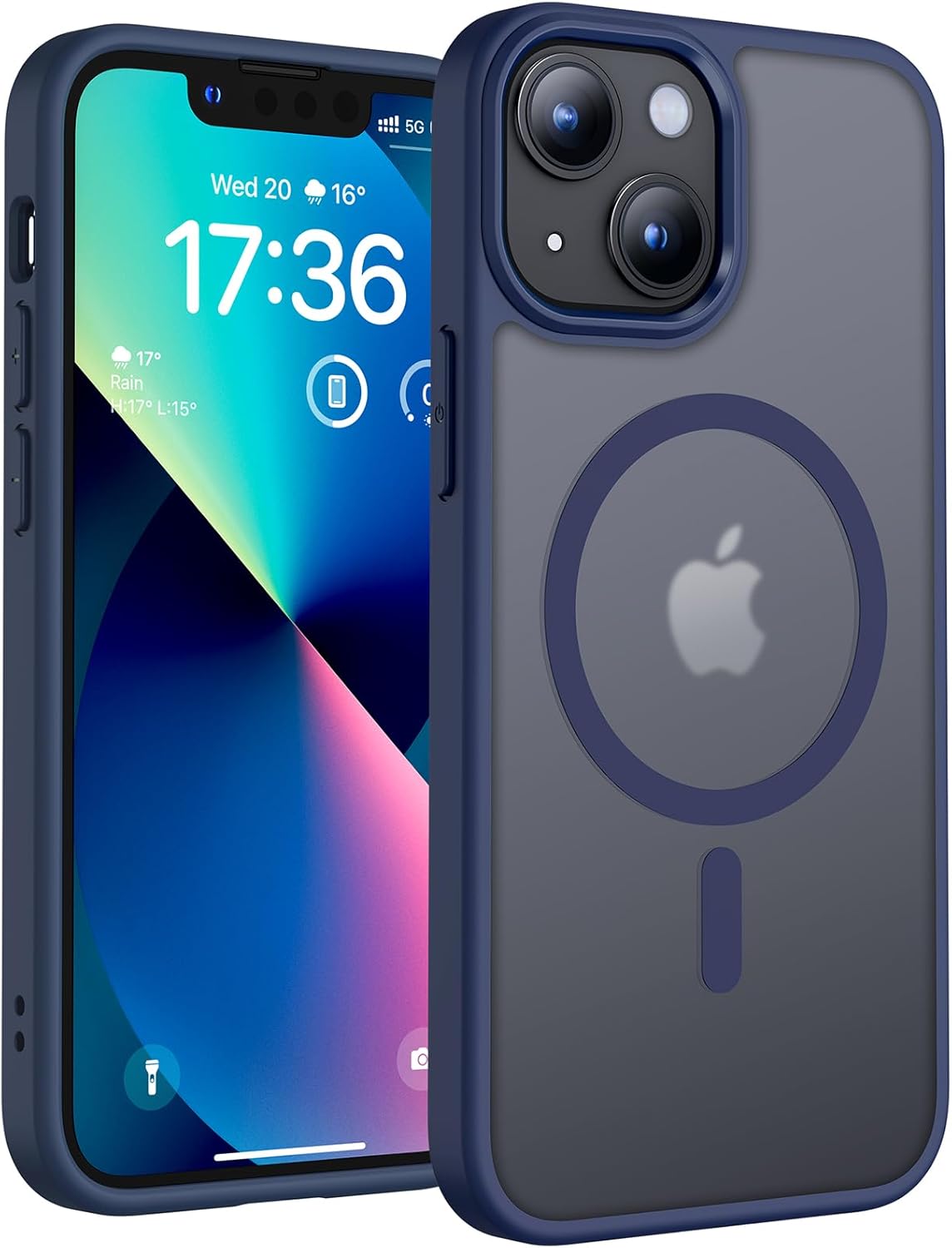 TOCOL Coque Magnétique pour iPhone 17 Pro Max 6,9 Pouces, Compatible avec MagSafe, Anneau Magnétique Intégré, Protection de l'objectif améliorée, Coque Mat Translucide Fine Antichoc, Noir - ModaPhone