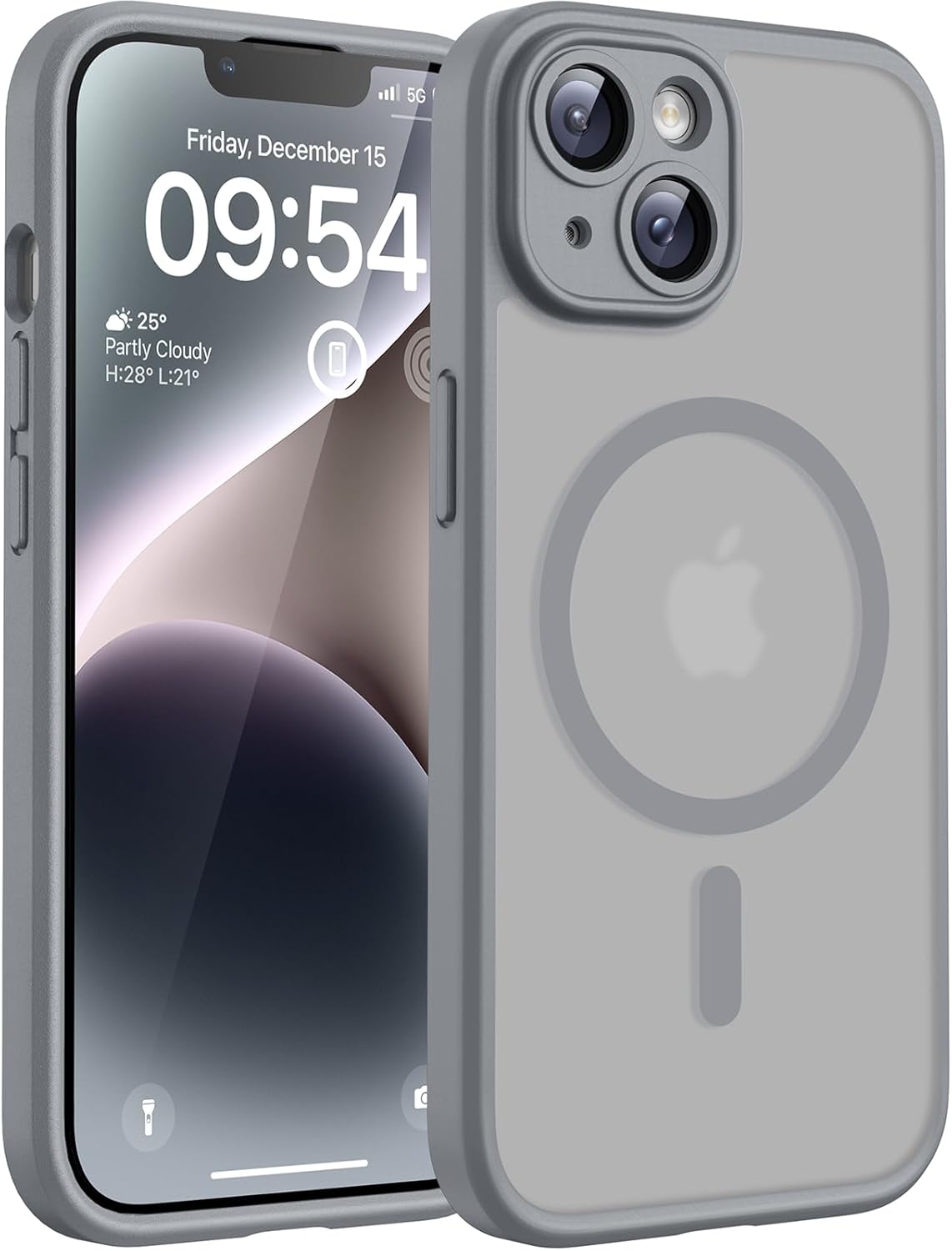 TOCOL Coque Magnétique pour iPhone 17 Pro Max 6,9 Pouces, Compatible avec MagSafe, Anneau Magnétique Intégré, Protection de l'objectif améliorée, Coque Mat Translucide Fine Antichoc, Noir - ModaPhone