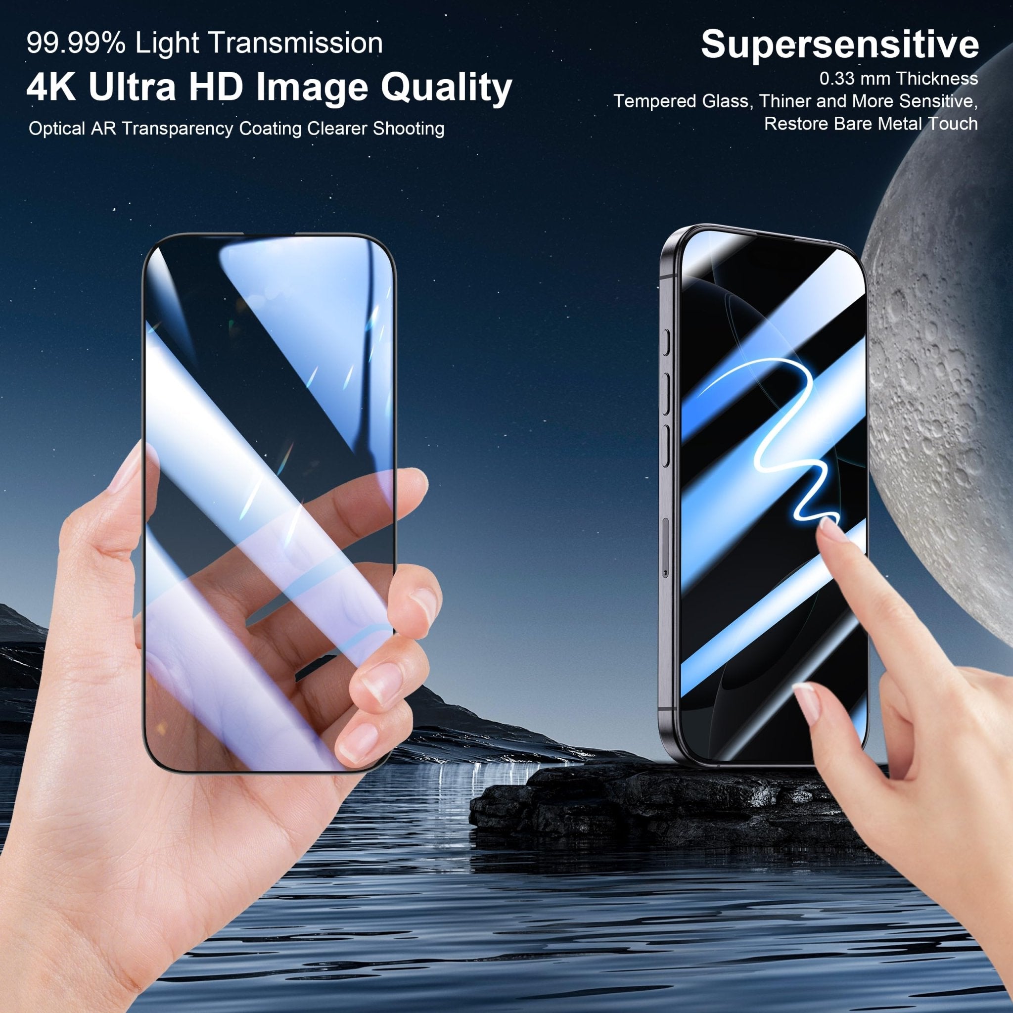 Helssitot Magnetic Matte Case Compatible with iP 17 Pro Max with 2 Anti - Glare Screen Protector, Hard PC Scratch - Resistant, Shockproof, Translucent - ModaPhone