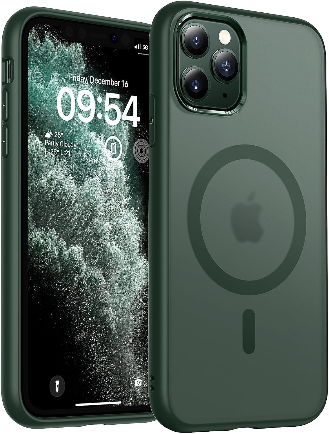 TOCOL Coque Magnétique pour iPhone 17 Pro Max 6,9 Pouces, Compatible avec MagSafe, Anneau Magnétique Intégré, Protection de l'objectif améliorée, Coque Mat Translucide Fine Antichoc, Noir - ModaPhone