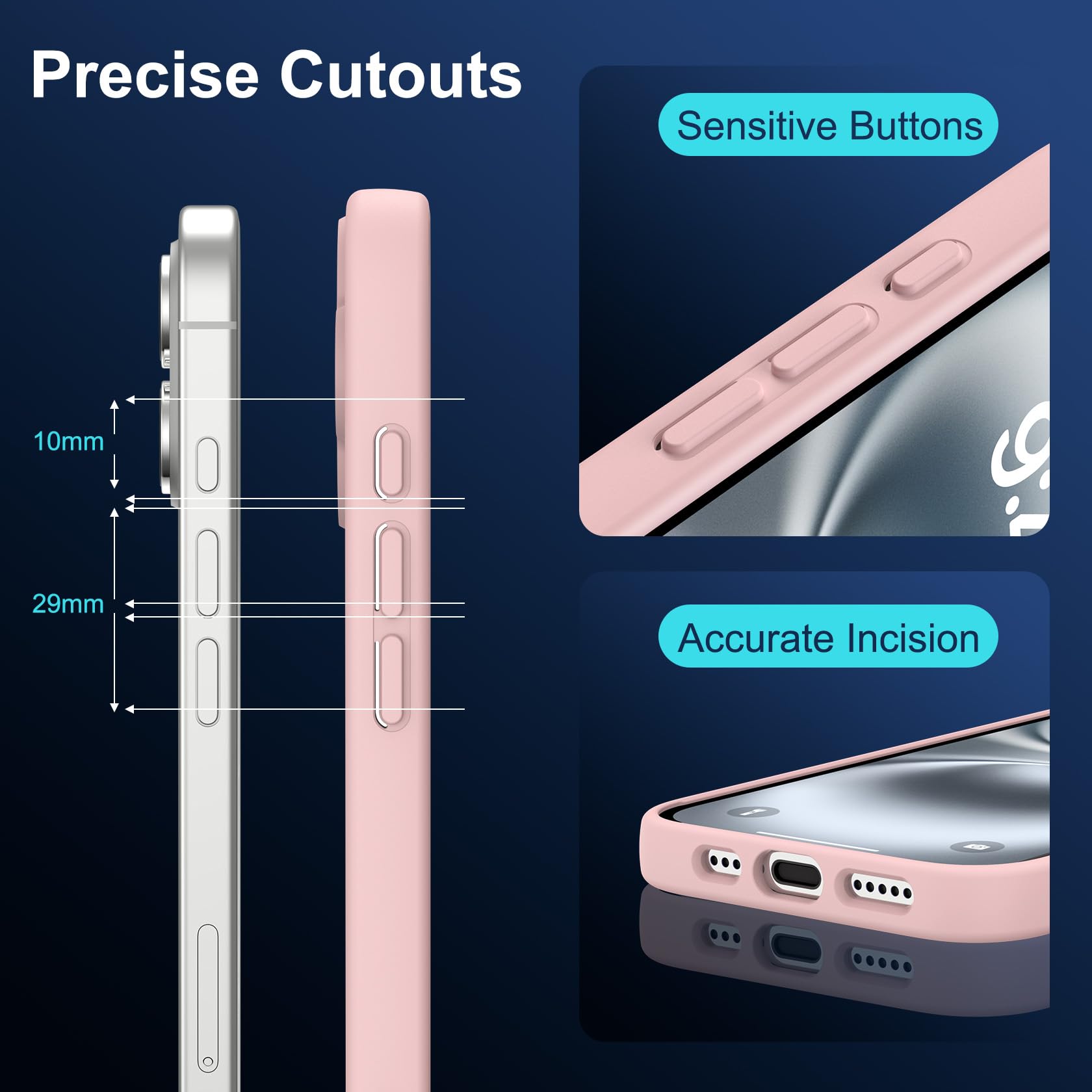 Helssitot Magnetic Matte Case Compatible with iP 17 Pro Max with 2 Anti - Glare Screen Protector, Hard PC Scratch - Resistant, Shockproof, Translucent - ModaPhone