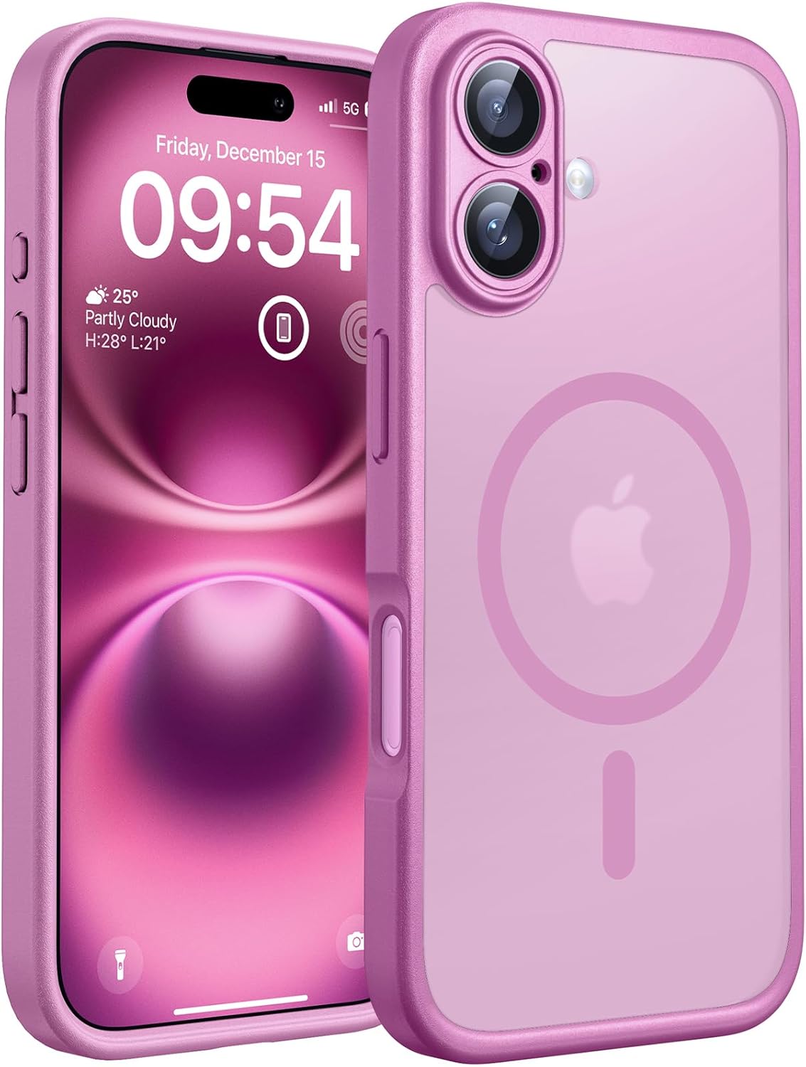 TOCOL Coque Magnétique pour iPhone 17 Pro Max 6,9 Pouces, Compatible avec MagSafe, Anneau Magnétique Intégré, Protection de l'objectif améliorée, Coque Mat Translucide Fine Antichoc, Noir - ModaPhone