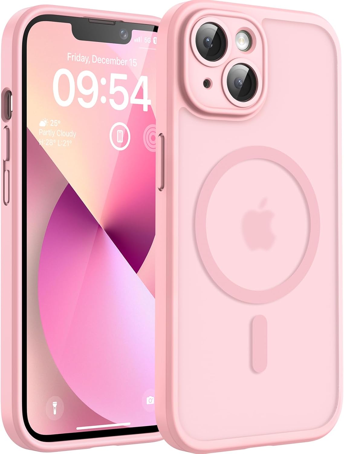 TOCOL Coque Magnétique pour iPhone 17 Pro Max 6,9 Pouces, Compatible avec MagSafe, Anneau Magnétique Intégré, Protection de l'objectif améliorée, Coque Mat Translucide Fine Antichoc, Noir - ModaPhone