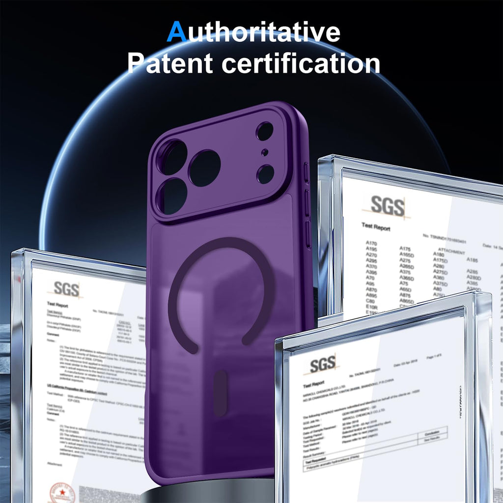 Helssitot Magnetic Matte Case Compatible with iP 17 Pro Max with 2 Anti - Glare Screen Protector, Hard PC Scratch - Resistant, Shockproof, Translucent - ModaPhone