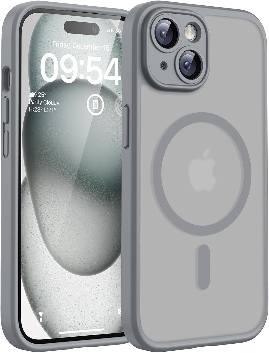 TOCOL Coque Magnétique pour iPhone 17 Pro Max 6,9 Pouces, Compatible avec MagSafe, Anneau Magnétique Intégré, Protection de l'objectif améliorée, Coque Mat Translucide Fine Antichoc, Noir - ModaPhone