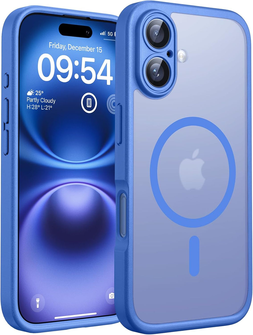 TOCOL Coque Magnétique pour iPhone 17 Pro Max 6,9 Pouces, Compatible avec MagSafe, Anneau Magnétique Intégré, Protection de l'objectif améliorée, Coque Mat Translucide Fine Antichoc, Noir - ModaPhone