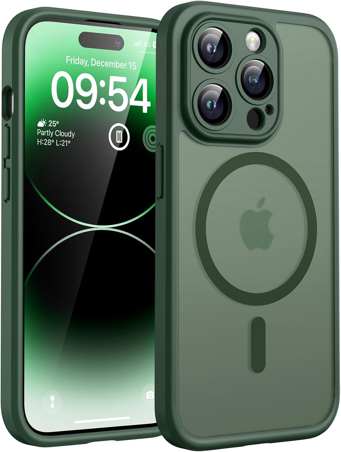 TOCOL Coque Magnétique pour iPhone 17 Pro Max 6,9 Pouces, Compatible avec MagSafe, Anneau Magnétique Intégré, Protection de l'objectif améliorée, Coque Mat Translucide Fine Antichoc, Noir - ModaPhone