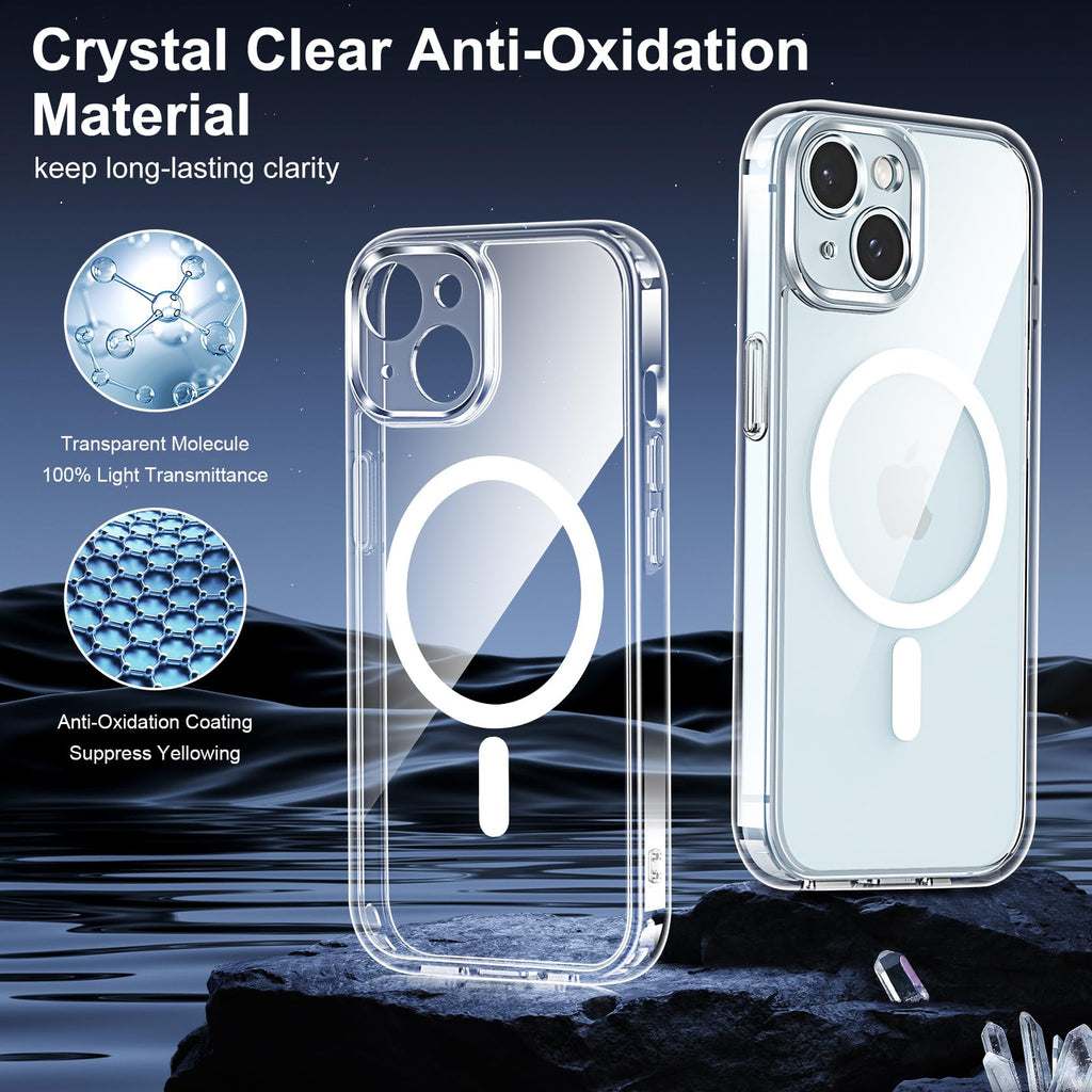 Helssitot Magnetic Matte Case Compatible with iP 17 Pro Max with 2 Anti - Glare Screen Protector, Hard PC Scratch - Resistant, Shockproof, Translucent - ModaPhone