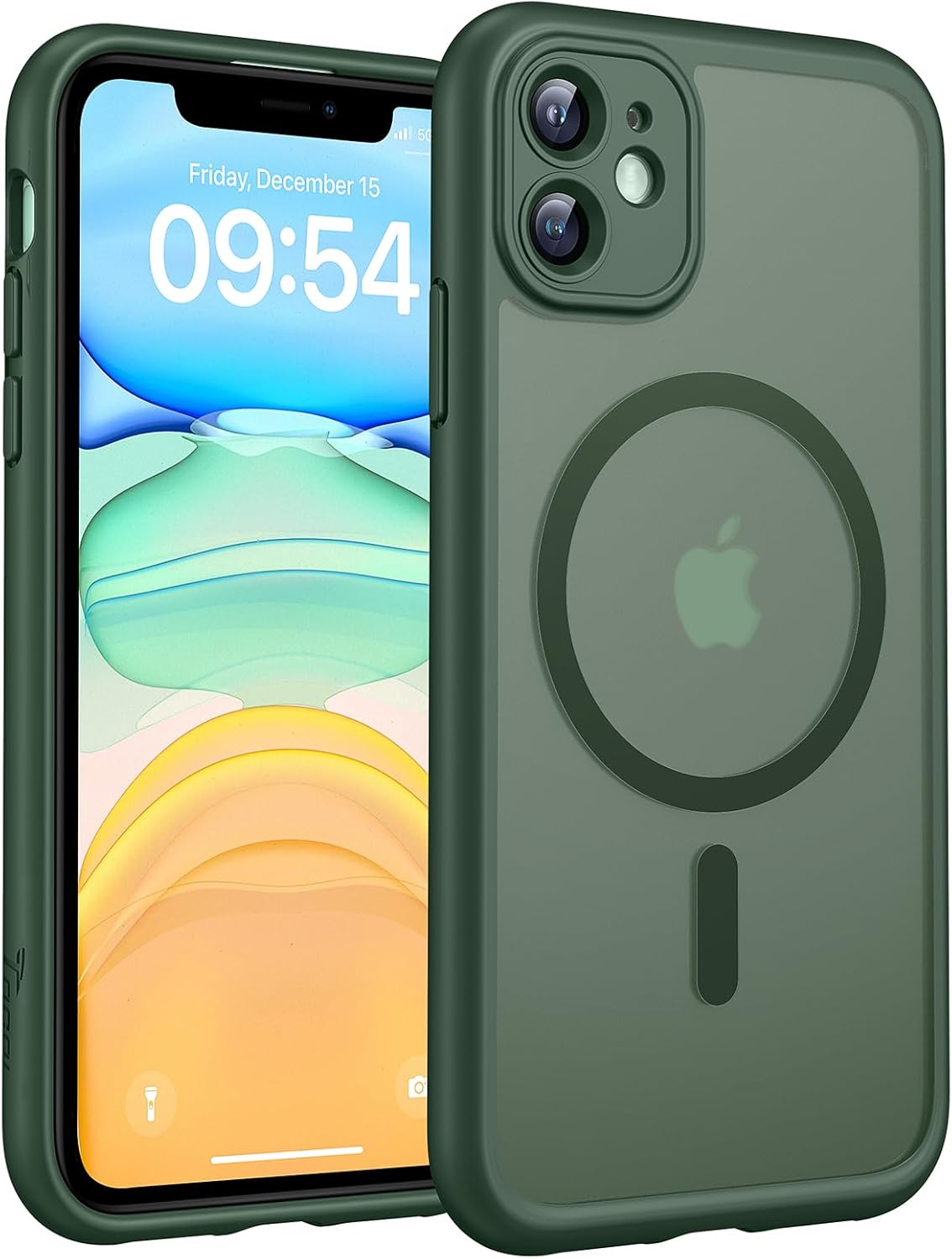 TOCOL Coque Magnétique pour iPhone 17 Pro Max 6,9 Pouces, Compatible avec MagSafe, Anneau Magnétique Intégré, Protection de l'objectif améliorée, Coque Mat Translucide Fine Antichoc, Noir - ModaPhone