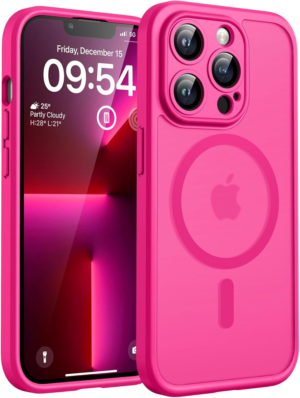 TOCOL Coque Magnétique pour iPhone 17 Pro Max 6,9 Pouces, Compatible avec MagSafe, Anneau Magnétique Intégré, Protection de l'objectif améliorée, Coque Mat Translucide Fine Antichoc, Noir - ModaPhone