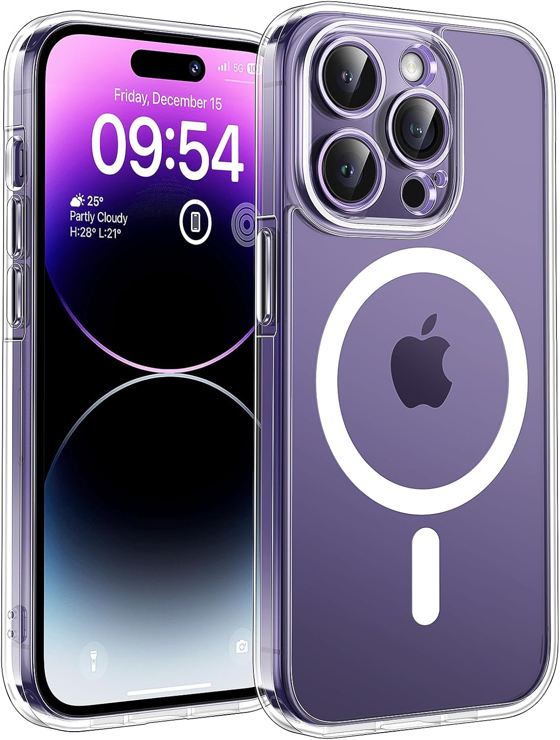 TOCOL Coque Magnétique pour iPhone 17 Pro Max 6,9 Pouces, Compatible avec MagSafe, Anneau Magnétique Intégré, Protection de l'objectif améliorée, Coque Mat Translucide Fine Antichoc, Noir - ModaPhone