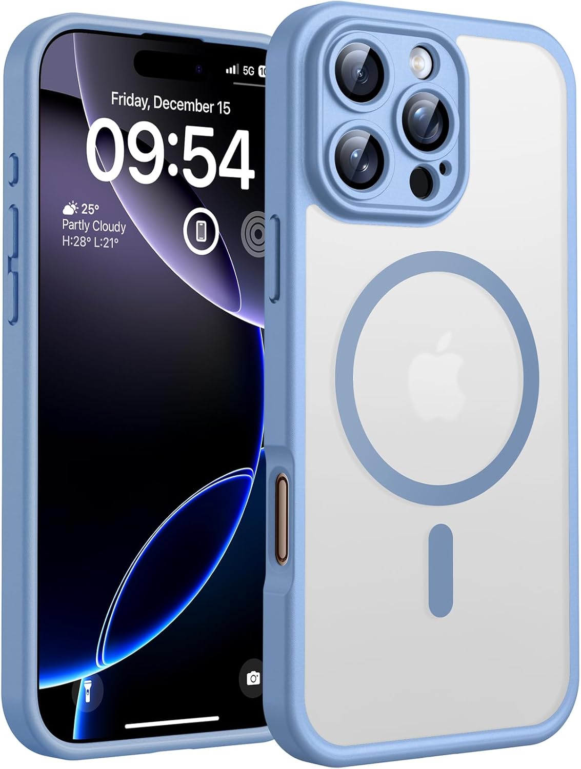 TOCOL Coque Magnétique pour iPhone 17 Pro Max 6,9 Pouces, Compatible avec MagSafe, Anneau Magnétique Intégré, Protection de l'objectif améliorée, Coque Mat Translucide Fine Antichoc, Noir - ModaPhone