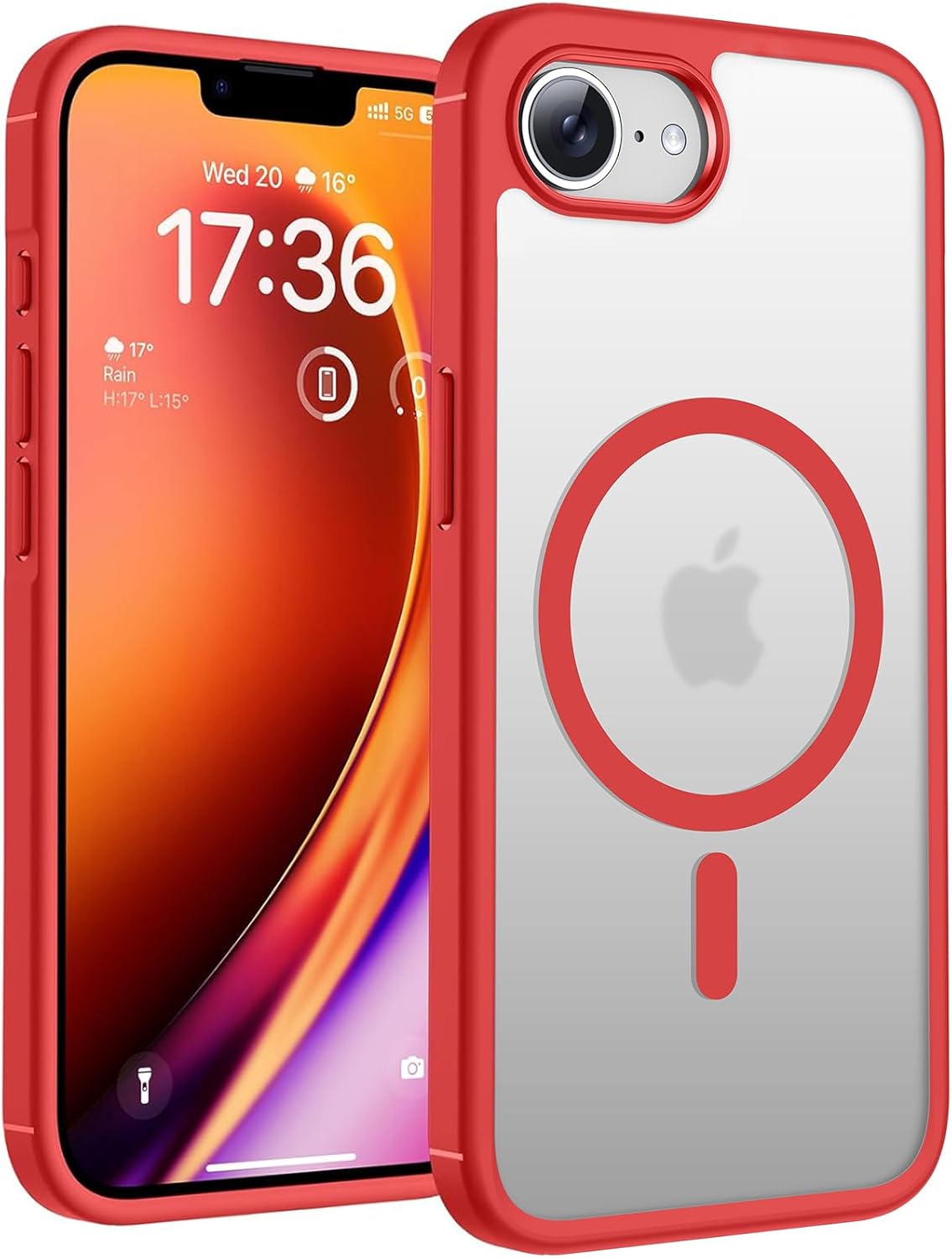 TOCOL Coque Magnétique pour iPhone 17 Pro Max 6,9 Pouces, Compatible avec MagSafe, Anneau Magnétique Intégré, Protection de l'objectif améliorée, Coque Mat Translucide Fine Antichoc, Noir - ModaPhone