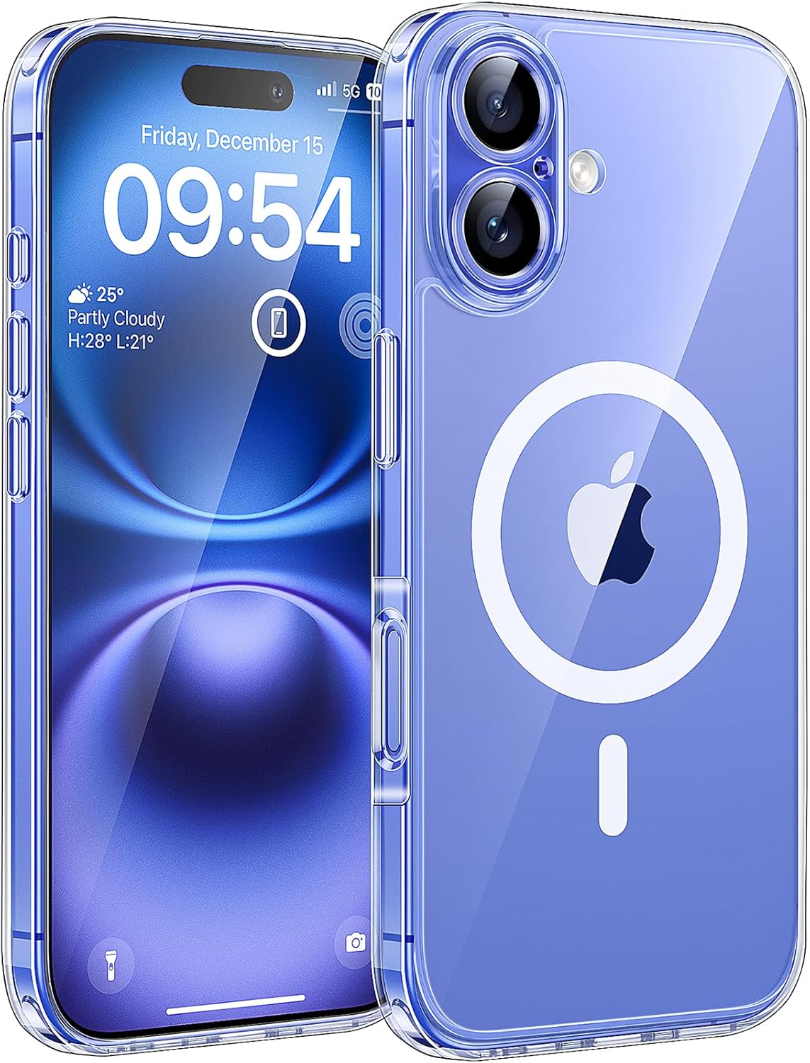 TOCOL Coque Magnétique pour iPhone 17 Pro Max 6,9 Pouces, Compatible avec MagSafe, Anneau Magnétique Intégré, Protection de l'objectif améliorée, Coque Mat Translucide Fine Antichoc, Noir - ModaPhone