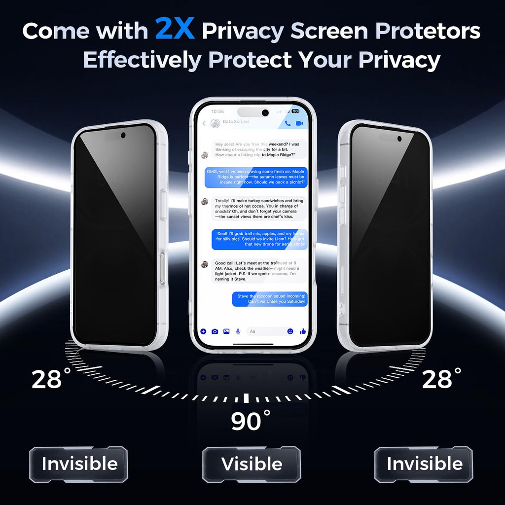 Helssitot Magnetic Matte Case Compatible with iP 17 Pro Max with 2 Anti - Glare Screen Protector, Hard PC Scratch - Resistant, Shockproof, Translucent - ModaPhone