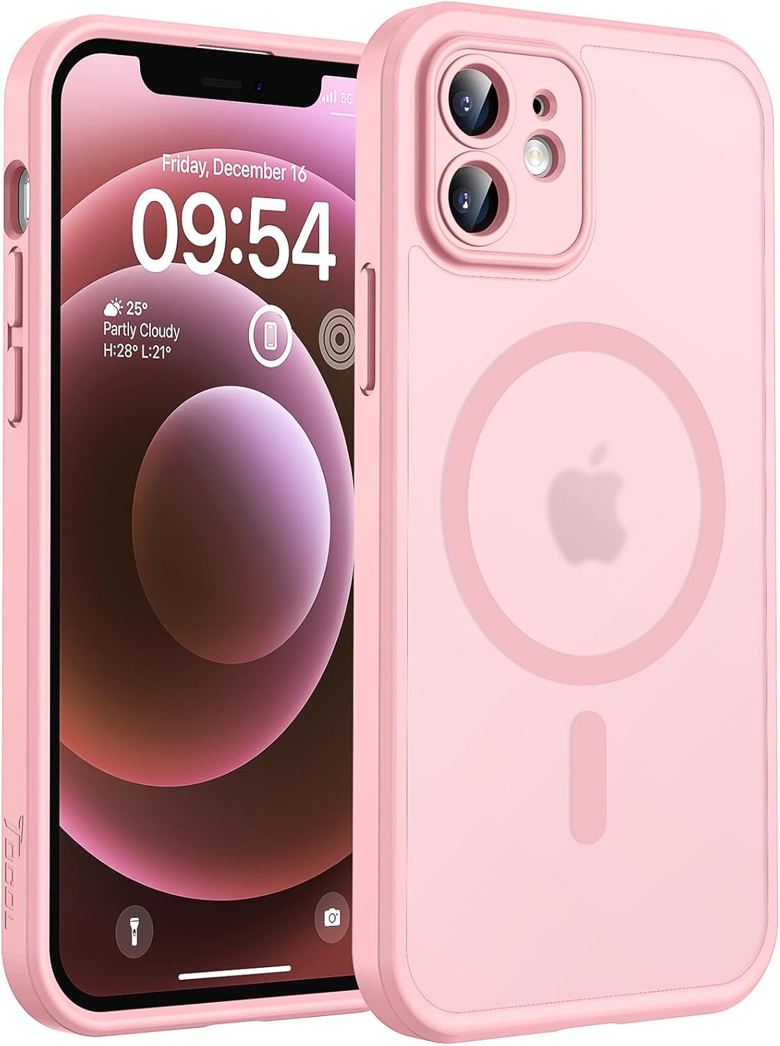 TOCOL Coque Magnétique pour iPhone 17 Pro Max 6,9 Pouces, Compatible avec MagSafe, Anneau Magnétique Intégré, Protection de l'objectif améliorée, Coque Mat Translucide Fine Antichoc, Noir - ModaPhone