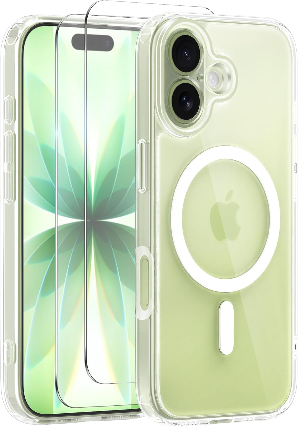 Magnetic Case for iPhone 17 Pro Max with 2 Tempered Glass, Full Camera Protection Shockproof Anti - Scratch Matte Translucent Cover - Black - ModaPhone