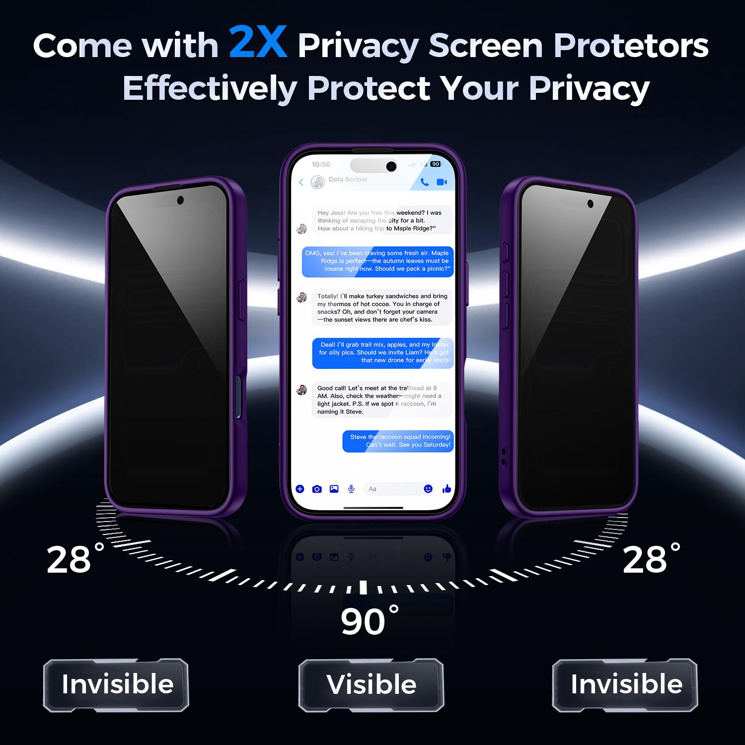 Helssitot Magnetic Matte Case Compatible with iP 17 Pro Max with 2 Anti - Glare Screen Protector, Hard PC Scratch - Resistant, Shockproof, Translucent - ModaPhone