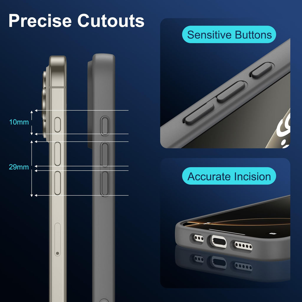 Helssitot Magnetic Matte Case Compatible with iP 17 Pro Max with 2 Anti - Glare Screen Protector, Hard PC Scratch - Resistant, Shockproof, Translucent - ModaPhone