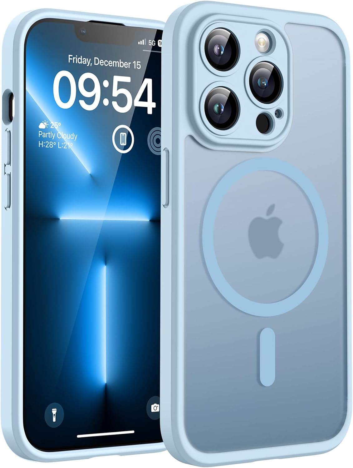 TOCOL Coque Magnétique pour iPhone 17 Pro Max 6,9 Pouces, Compatible avec MagSafe, Anneau Magnétique Intégré, Protection de l'objectif améliorée, Coque Mat Translucide Fine Antichoc, Noir - ModaPhone