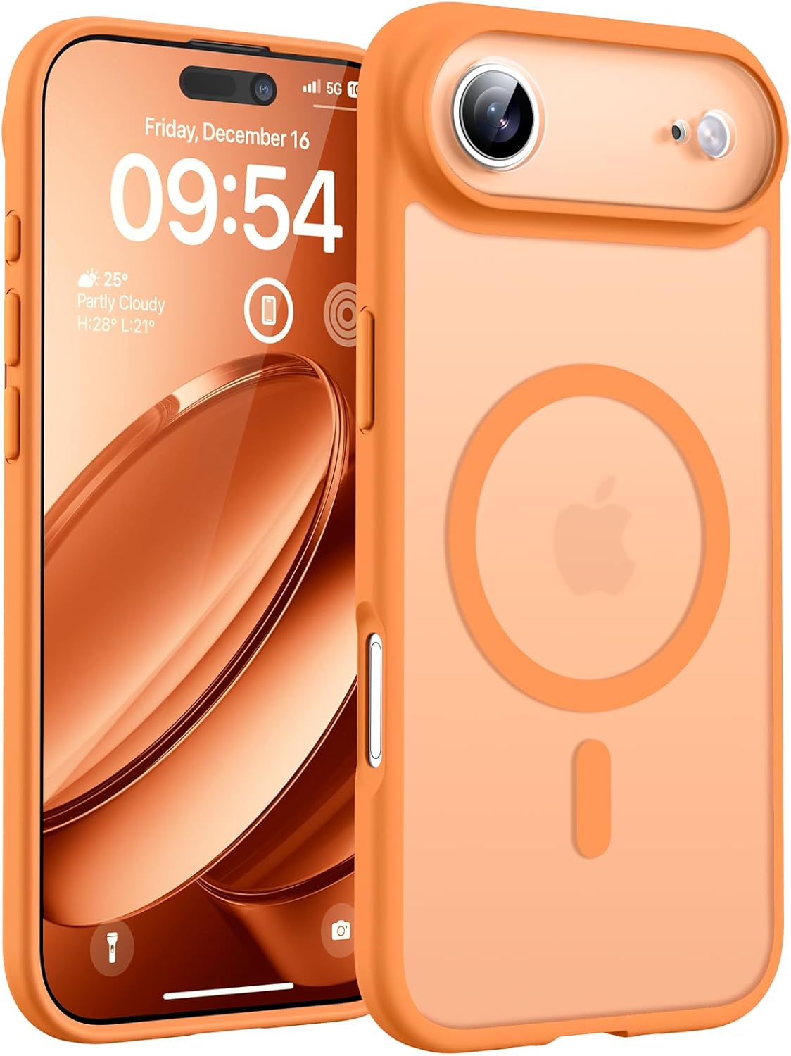 TOCOL Coque Magnétique pour iPhone 17 Pro Max 6,9 Pouces, Compatible avec MagSafe, Anneau Magnétique Intégré, Protection de l'objectif améliorée, Coque Mat Translucide Fine Antichoc, Noir - ModaPhone