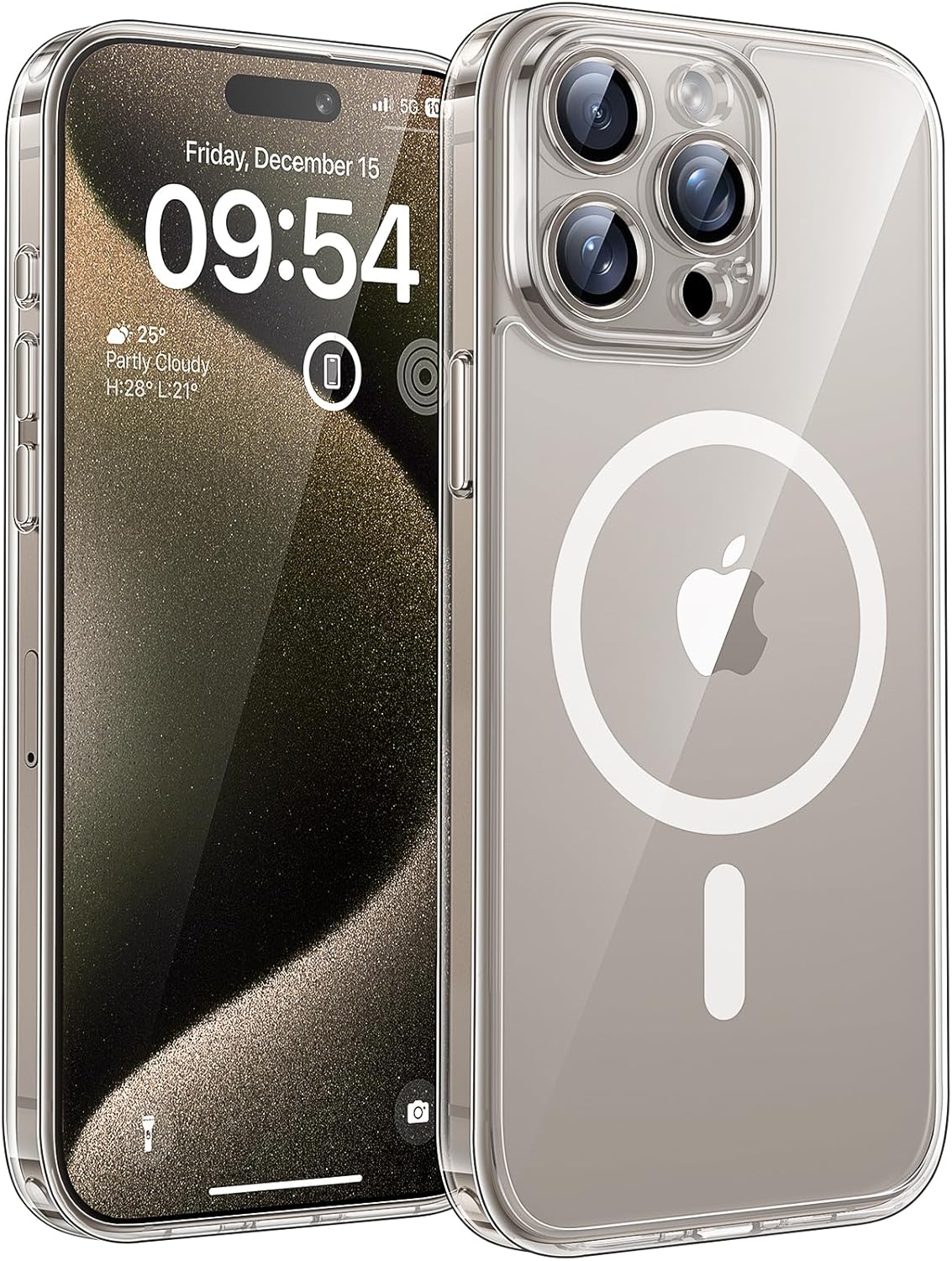 TOCOL Coque Magnétique pour iPhone 17 Pro Max 6,9 Pouces, Compatible avec MagSafe, Anneau Magnétique Intégré, Protection de l'objectif améliorée, Coque Mat Translucide Fine Antichoc, Noir - ModaPhone