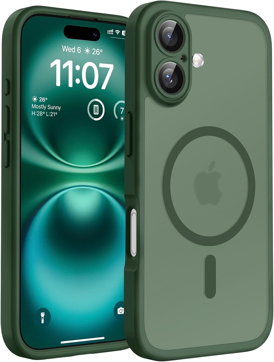 TOCOL Coque Magnétique pour iPhone 17 Pro Max 6,9 Pouces, Compatible avec MagSafe, Anneau Magnétique Intégré, Protection de l'objectif améliorée, Coque Mat Translucide Fine Antichoc, Noir - ModaPhone