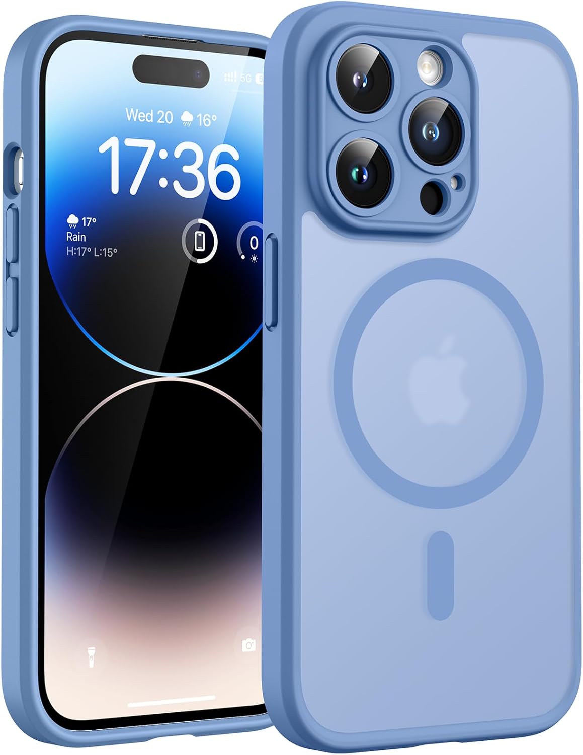 TOCOL Coque Magnétique pour iPhone 17 Pro Max 6,9 Pouces, Compatible avec MagSafe, Anneau Magnétique Intégré, Protection de l'objectif améliorée, Coque Mat Translucide Fine Antichoc, Noir - ModaPhone