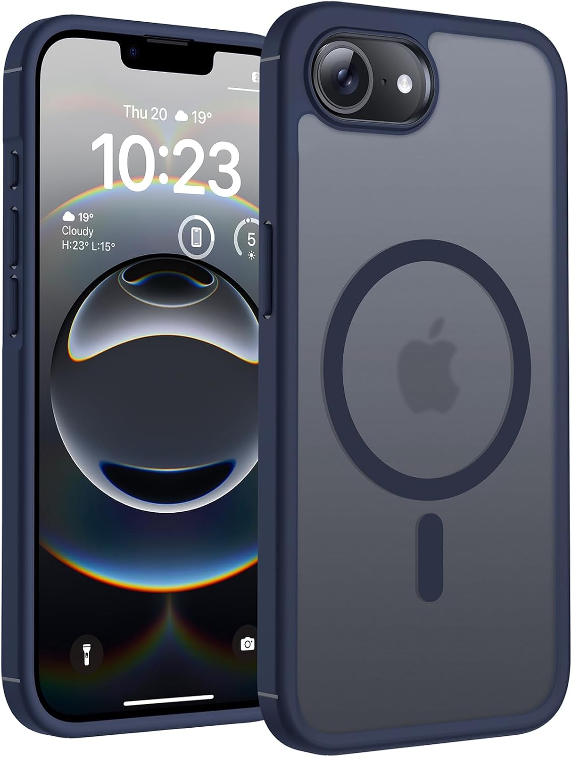 TOCOL Coque Magnétique pour iPhone 17 Pro Max 6,9 Pouces, Compatible avec MagSafe, Anneau Magnétique Intégré, Protection de l'objectif améliorée, Coque Mat Translucide Fine Antichoc, Noir - ModaPhone