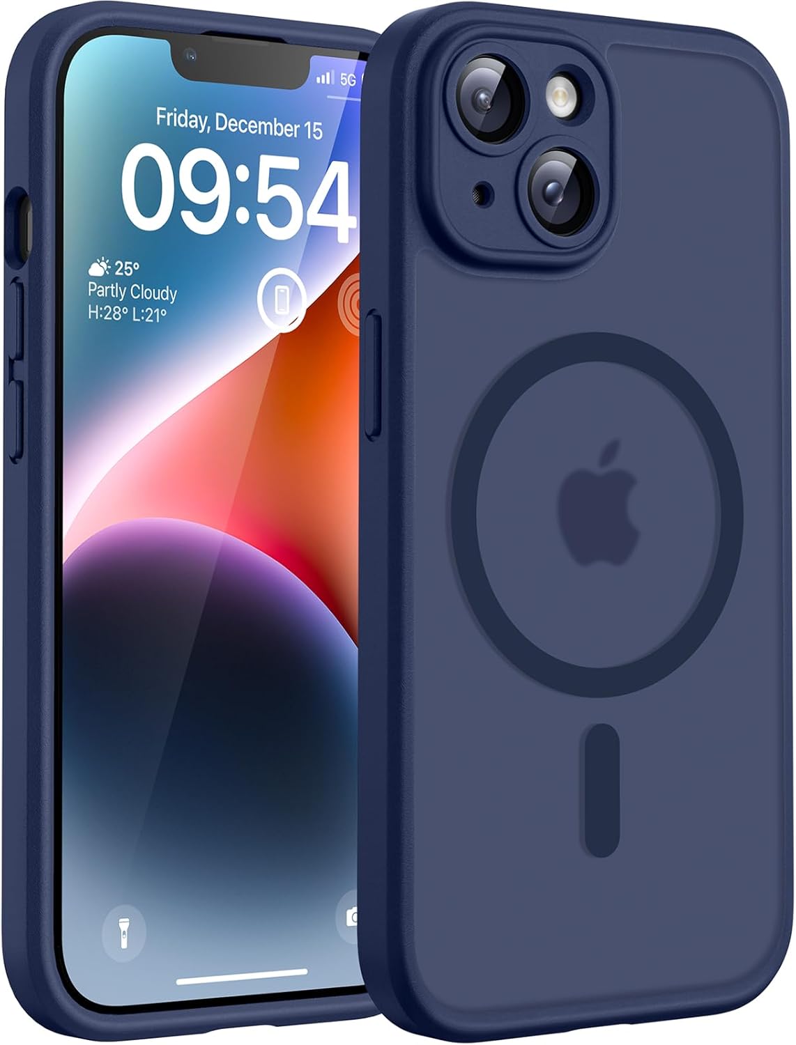 TOCOL Coque Magnétique pour iPhone 17 Pro Max 6,9 Pouces, Compatible avec MagSafe, Anneau Magnétique Intégré, Protection de l'objectif améliorée, Coque Mat Translucide Fine Antichoc, Noir - ModaPhone