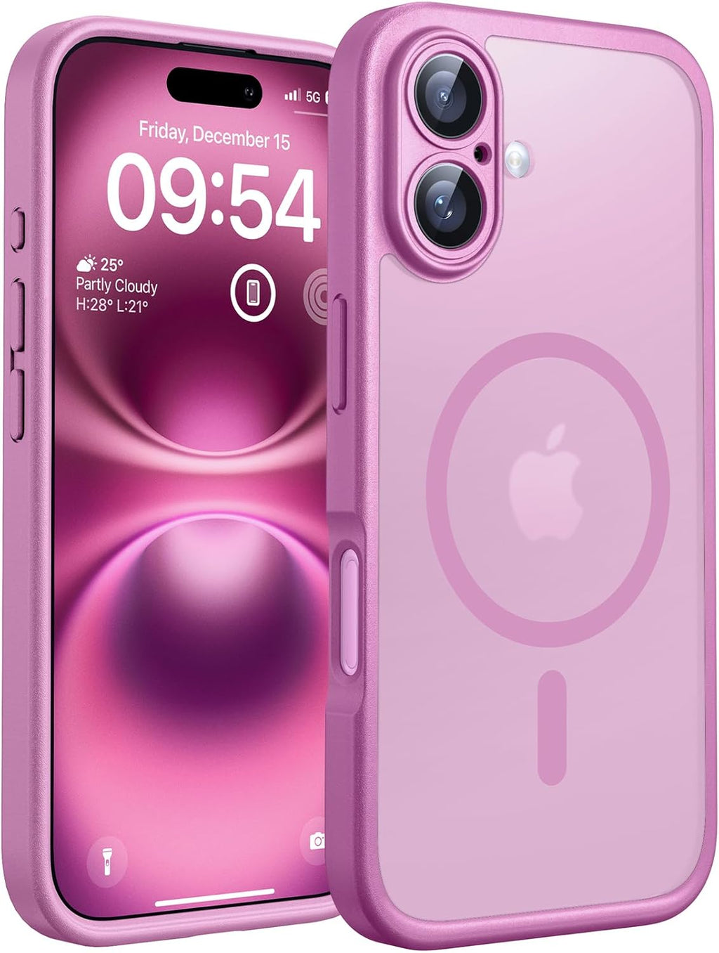 TOCOL Coque Magnétique pour iPhone 17 Pro Max 6,9 Pouces, Compatible avec MagSafe, Anneau Magnétique Intégré, Protection de l'objectif améliorée, Coque Mat Translucide Fine Antichoc, Noir - ModaPhone