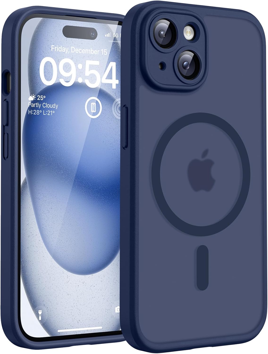 TOCOL Coque Magnétique pour iPhone 17 Pro Max 6,9 Pouces, Compatible avec MagSafe, Anneau Magnétique Intégré, Protection de l'objectif améliorée, Coque Mat Translucide Fine Antichoc, Noir - ModaPhone